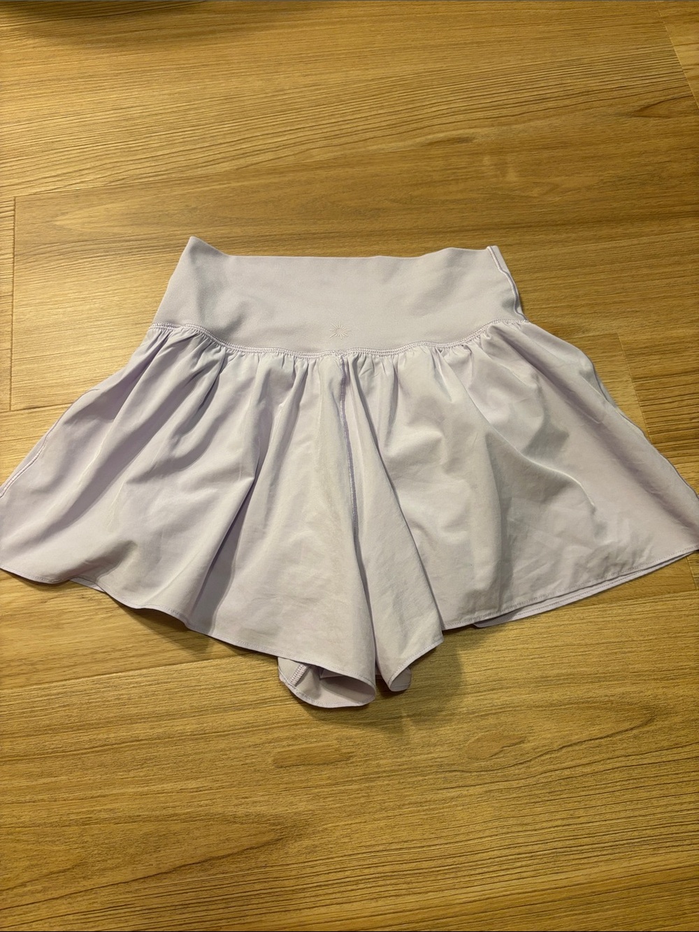 Flowy Lavender Aerie Crossover Shorts - Picture 2 of 3